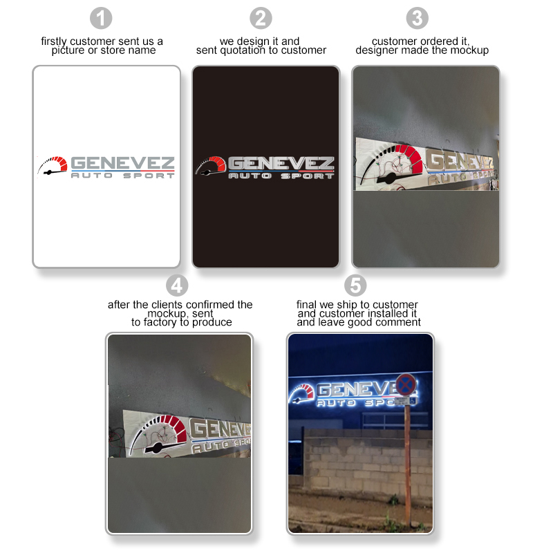 Tanda Huruf Logam 3D Custom de - Auto Repair Shop Logo ulasan dan harga