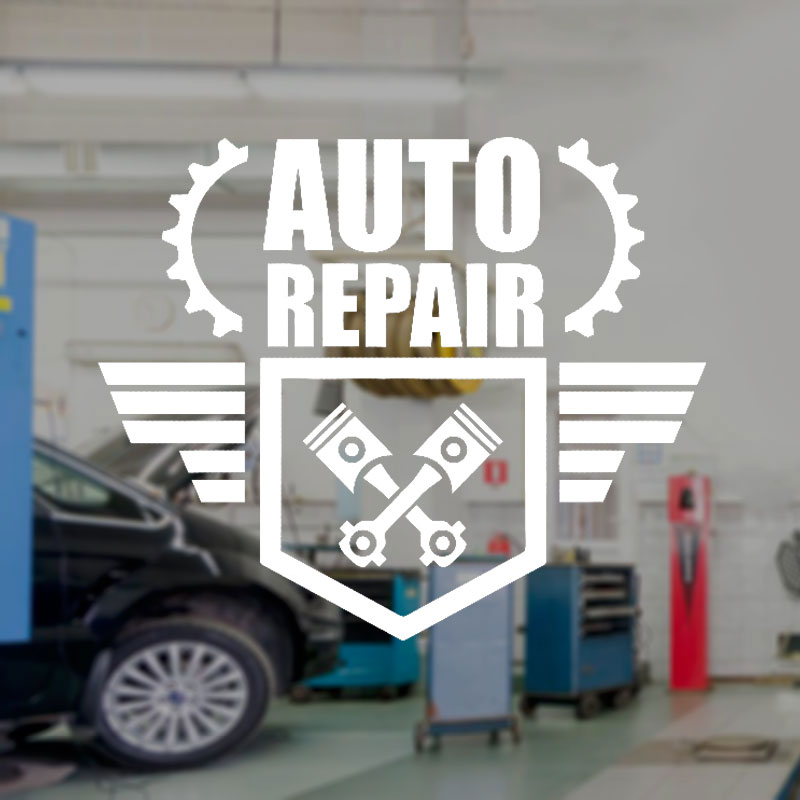 Stiker Dinding Perbaikan Mobil - Auto Repair Shop Logo ulasan dan harga